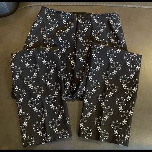 Karen Kane Vintage Pants.  Material is Black with White Embroidery.